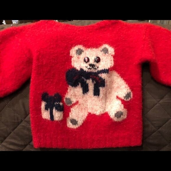 Vintage Berek 100% Wool Hand Knitted Kids Sweater - Picture 1 of 7